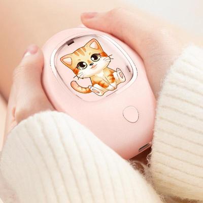 Zimowy ogrzewacz do rąk USB ładowany Mini ogrzewacz do rąk Akumulatorowy elektryczny 2 biegowy ogrzewacz do rąk z kreskówkową grafiką Kolorowe lampki nocne