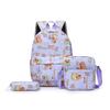 New schoolbag female multi-functional primary and secondary school students cute versatile three-piece combination backpack