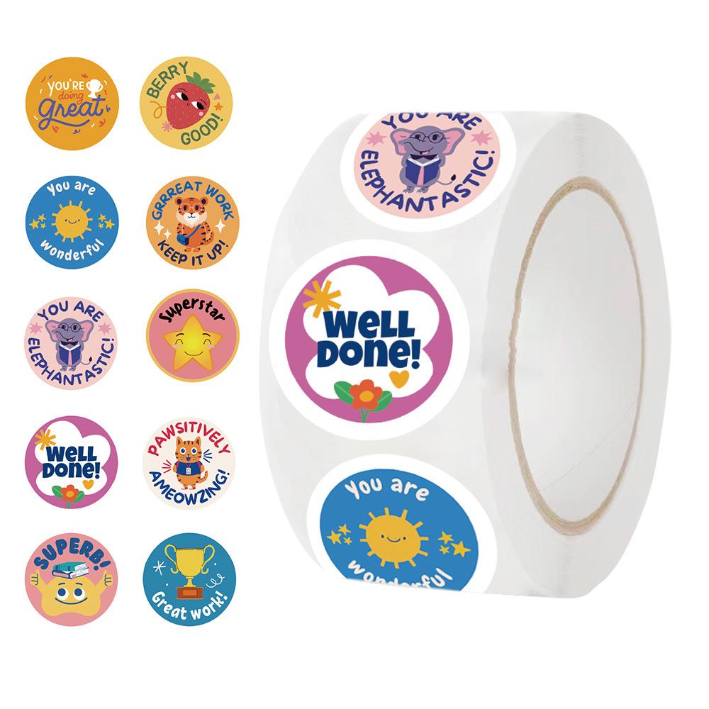

500 штук/рулон Рулонная лента-наклейка Наклейка-награда для учителя Материал для ручного учета Декоративная наклейка для запечатывания конвертов