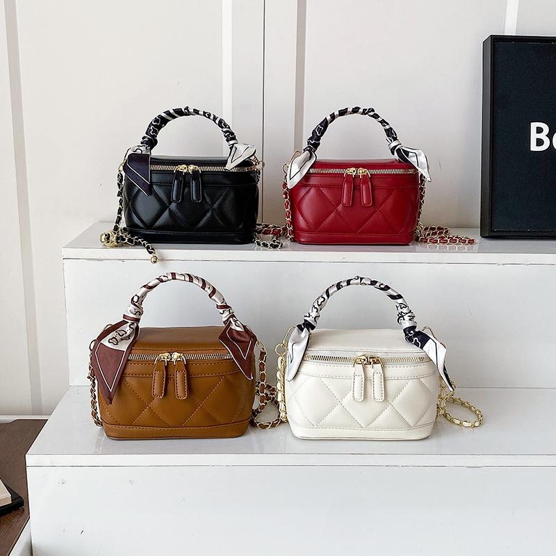 Red Clutch Bag For Women Trend Mini Box Crossbody Phone Bag Fashion Lipstick Pack Chain Shoulder Bag Lady Handbag Zipper Wallet