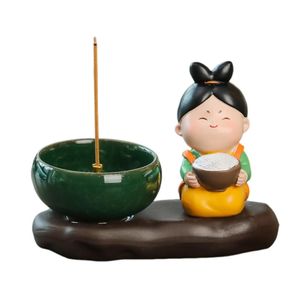 Creative Cartoon Girl Incense Burner Tang Dynasty Lady Cute Sticks Incense Tray Housewarming Gift