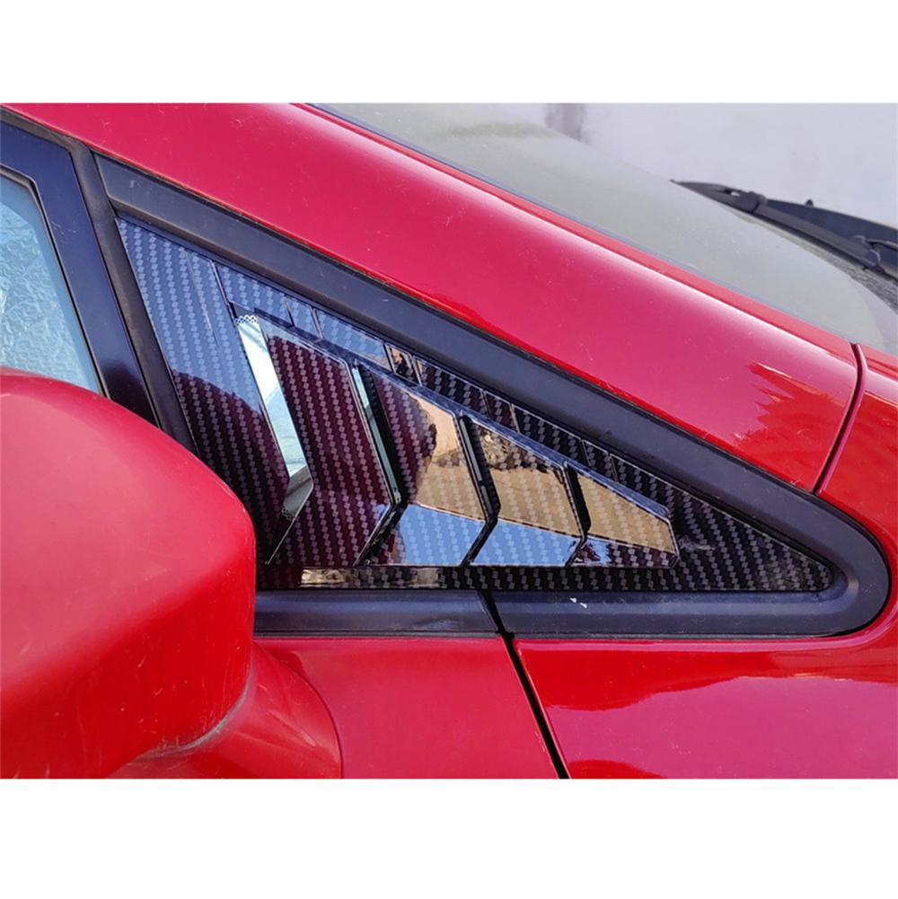 For 06-11 Honda Civic Front Quarter Window Louver Shutter Trims Carbon Fiber ABS