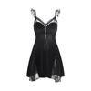 Gorgeous Lace See-Through Deep V Velvet Nightgown & Robe Set with Padding - Sweet Temptation 3908