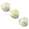 3PCS Potentiometer Rotary Knobs Tone Volume Control Knob Replacement for Electric Guitar Bass Ivory Knob Black Lettering
