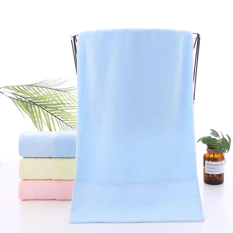 Solid Color Rose Cotton Face Towel - Absorbent, Personalized Logo, Individually Packaged Gift