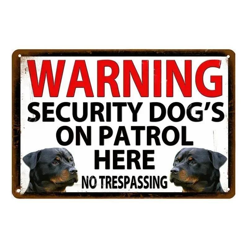 Warning Danger Metal Aluminum Signs Beware Of The Dog Cat Poster Vintage Wall Plaque Courtyard Garden Bar House Man Cave Decor