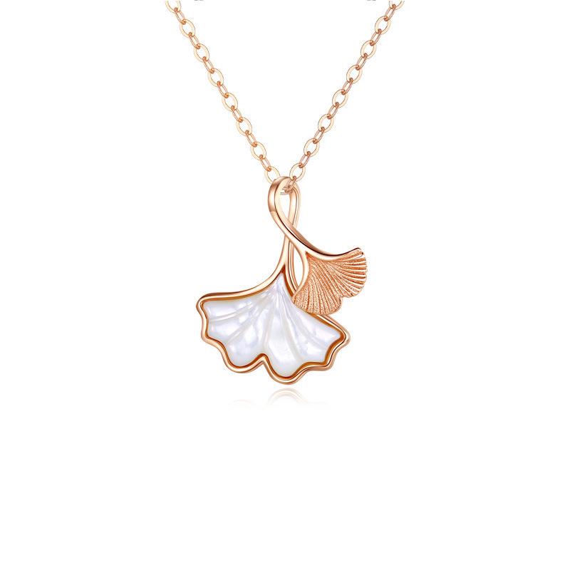 Ginkgo S925 Sterling Silver Fortune Necklace for Women - Elegant, Durable, Non-Fading Jewelry