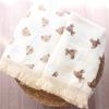 Baby Blankets Muslin Swaddle For Newborn Fringe Double Layer Cotton Summer Blanket Bed Comforter Infant Baby Stuff Bebe