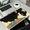Vintage Japanese Style Cute Cat Landscape Art NonSlip Rubber Mouse Pad For Accurate Mouse Control Gaming Laptop Desktop Work