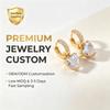 Love-themed Stud Earrings - Latest Trendy and Sophisticated Style. High-end Fashion. Detachable 18K Gold-plated Earrings. Wholes