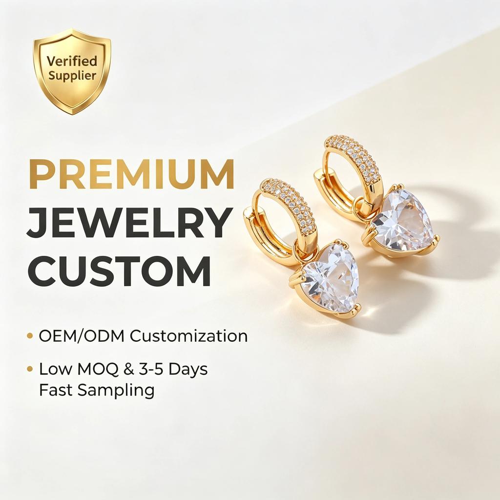 Love-themed Stud Earrings - Latest Trendy and Sophisticated Style. High-end Fashion. Detachable 18K Gold-plated Earrings. Wholes