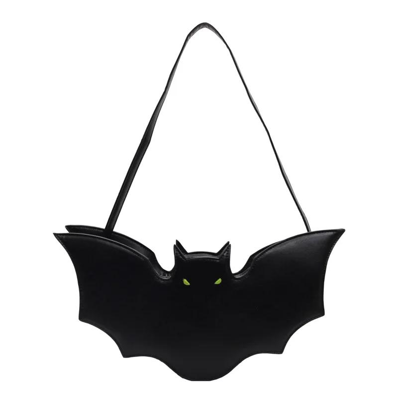 

Black Bat Shape Crossbody For Women Cute Cartoon Phone Purse Pu Leather Bag Halloween Funny Shoulder Bag