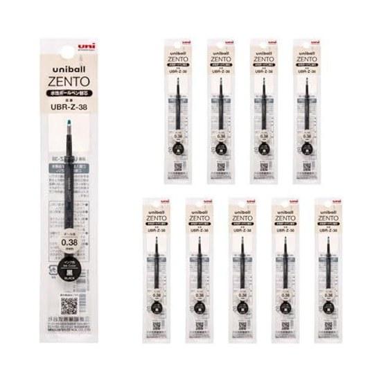 Mitsubishi Pencil Water-based Ballpoint Pen Uni-ball ZENTO Refill 0.38mm UBR-Z-38 Black10-piece Set Special Order Item UBRZ38.24