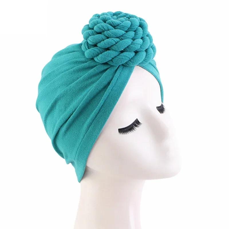 Bowknot Turban Indian Women Muslim Hijab Stretch Chemo Cap Cancer Hat Hair Loss Cover Head Scarf Wrap Beanies Bonnet Headwear