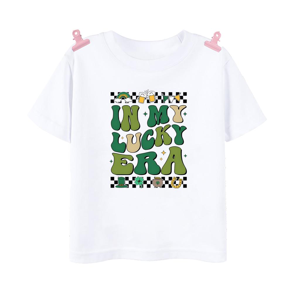Rainbow Lucky Print Kids Shirts St Patricks Day Party Boys Girls Outfit Tshirt Holidy Child Short Sleeve Tops Toddler T Shirt