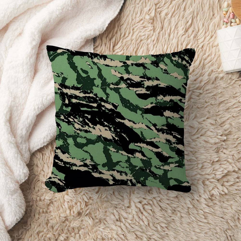 Tiger Stripe Camo Cushion Cover Decorative Pillow Sofa Home Decor Case Pillow Cases
