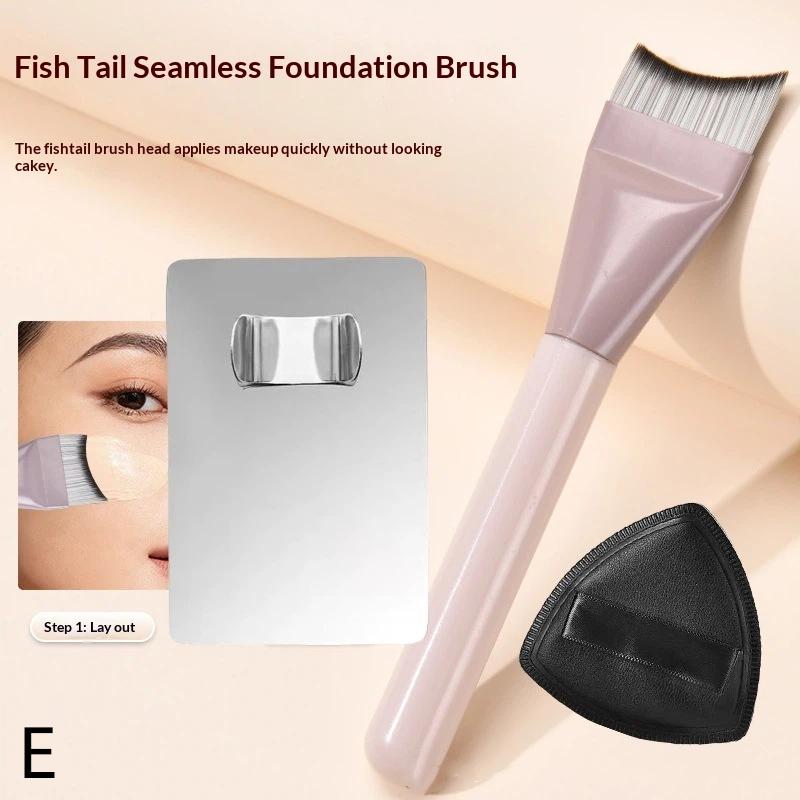 Foundation Brush +Makeup Palette + Black Powder Puff Set Foundation Cream Mixing Tool Nail Art Makeup Cosmetic Kits