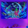 VIKAMA Personality Trend Cyberwind Psychedelic Astronaut and Alien Tapestry Bedroom Headboard Esports Room Wall Decoration