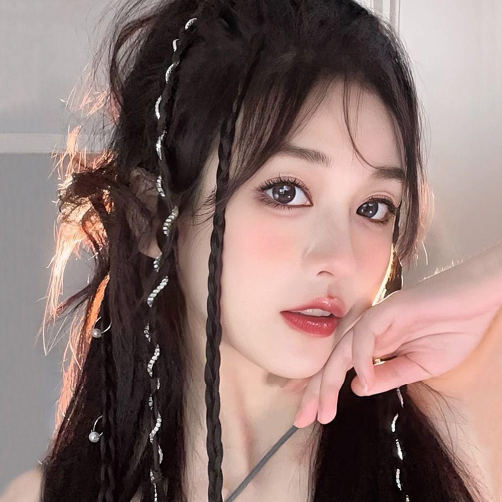 Lightweight Braid Wig With Strong BB Clip Hair Weaving Extension Ponytail Hairpiece  for Women