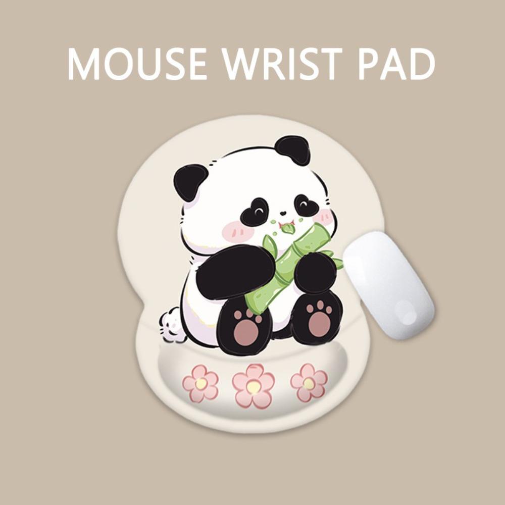 Fashion Cute Panda Mouse Mat Wrist Rest Non-Slip Wrist Support Pad Memory Foam Hand Support Mousepad Office Accessories
