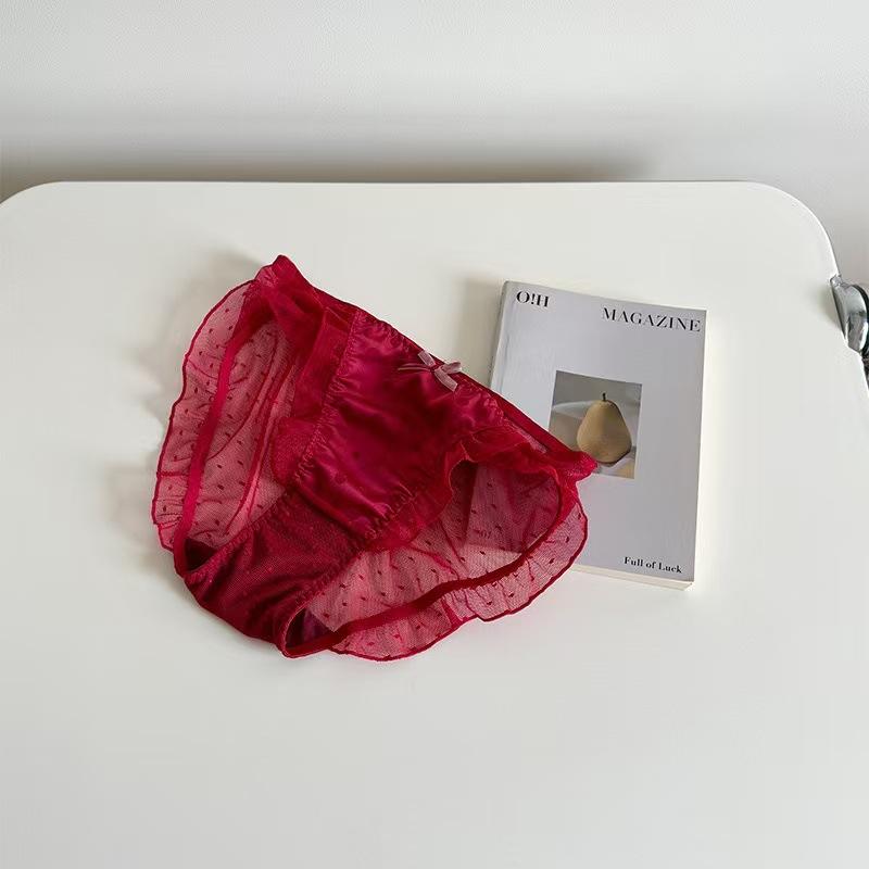 Triangle cup natal thin underwear women's big breasts show small and thin lace bra sexy pure desire without steel ring