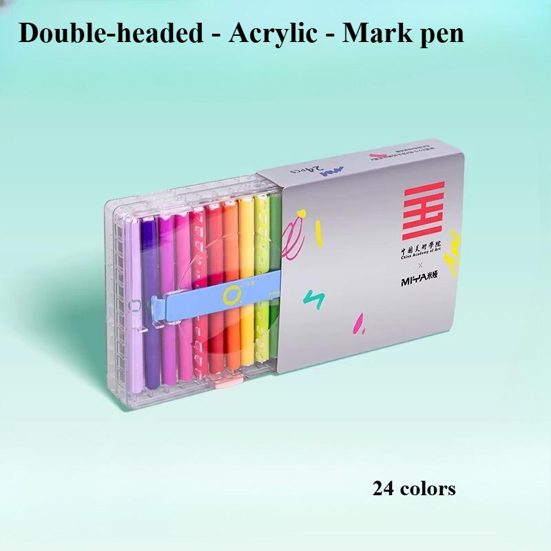 

24/36/48/60 Colors Propylene Double-headed Mark Pens Set/School Art Painting Coloring Graffiti Auxiliary Acrylic Marker Set
