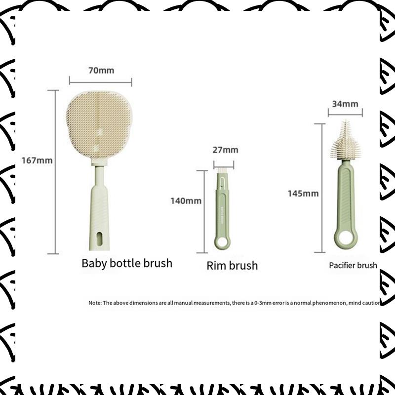 A71Z Silicone Child Cup Brush Set Includes Child Bottle Brush Nipple Brush Wait Family Friendly Portable