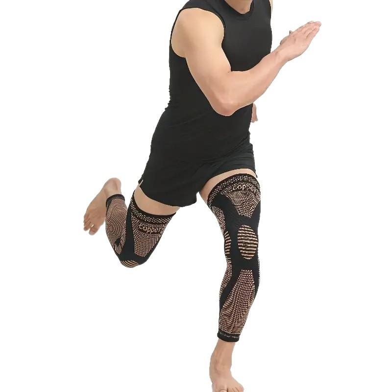 Copper Ion Knee Pads Fiber Knitted for Running Riding Pressurized Support Knee Protection Long Lasting Comfort