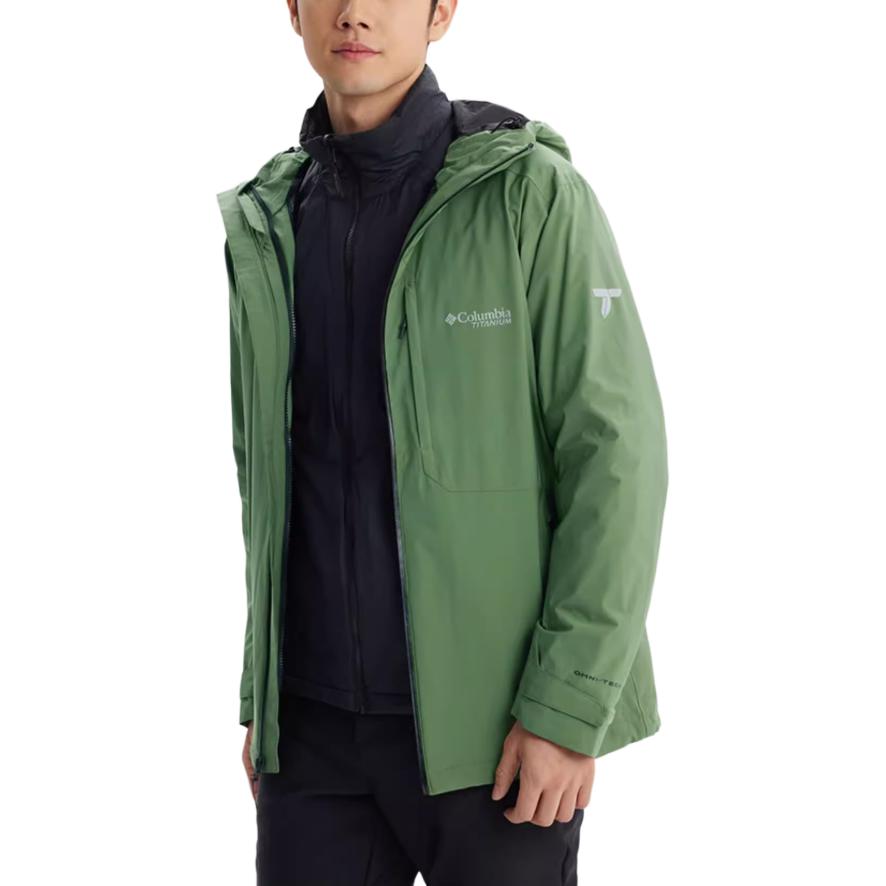 Columbia Titanium Series 3-In-1 Hooded Zipper Fashion Long Sleeve Cotton Liner Hiking Waterproof Windproof Durable Lightweight Rain Jacket WE2426-352