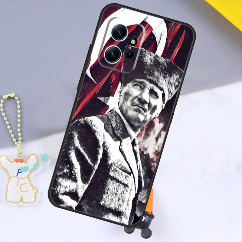Turkish Ataturk Flag Case For Xiaomi Redmi Note 13 14 9 10 11 12 15 Pro Plus Cover For Redmi 13C 15 C 12C 14C 10C