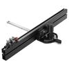 Precision Miter Gauge, Standard Slot 19 X 9.5 Mm, Aluminum Alloy Table Saw Miter Gauge with 61 Cm Grating 15 Angle Stops Adjustable Spring Loaded