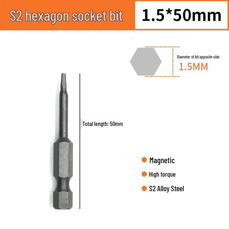 Hex Bit Set for Drills: Super Hard S2 Industrial Extended Screwdriver and Wrench Bits