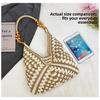 Woven Womens Tote Bag Summer Fashion Shoulder Casual Travel Organizer For Daily Use