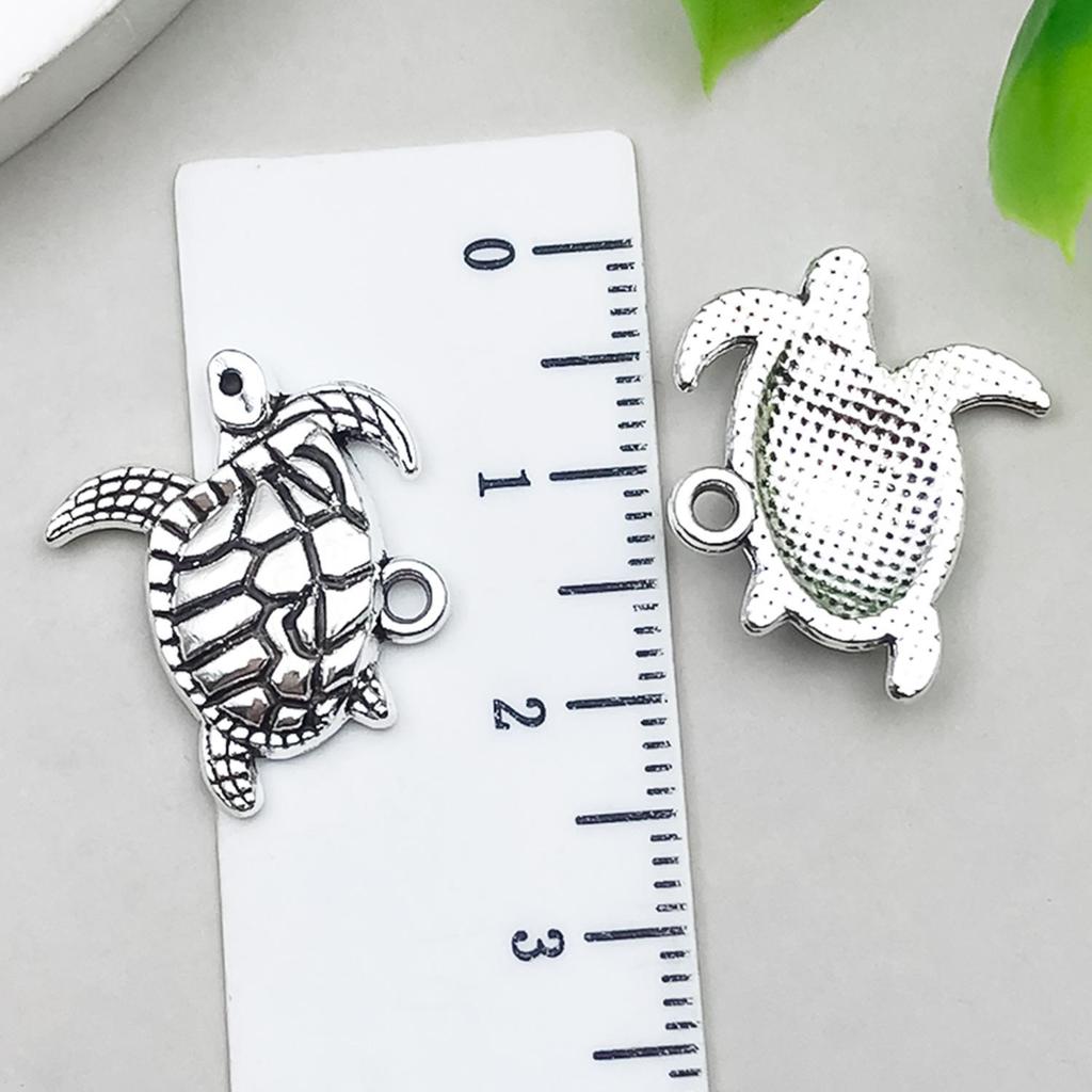 Antique Silver Ocean Starfish, Seahorse & Shark Pendant Charm for DIY Jewelry