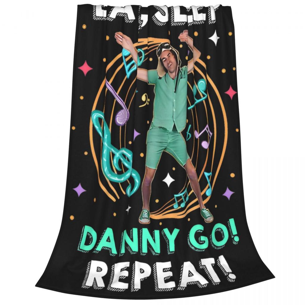 Danny Go Cartoon Music Education Fleece Throw Blankets Dance Blanket for Sofa Couch Warm Bedspreads Quilt Breathable