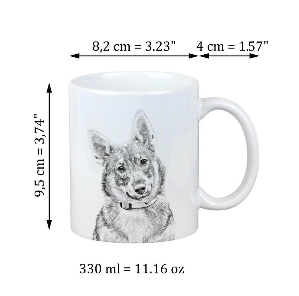 Swedish Vallhund, Swedish Cattle Dog - Cup with a Dog, Personalized Cup with a Print, a Classic Gift for Everyone from the Art-Dog Brand