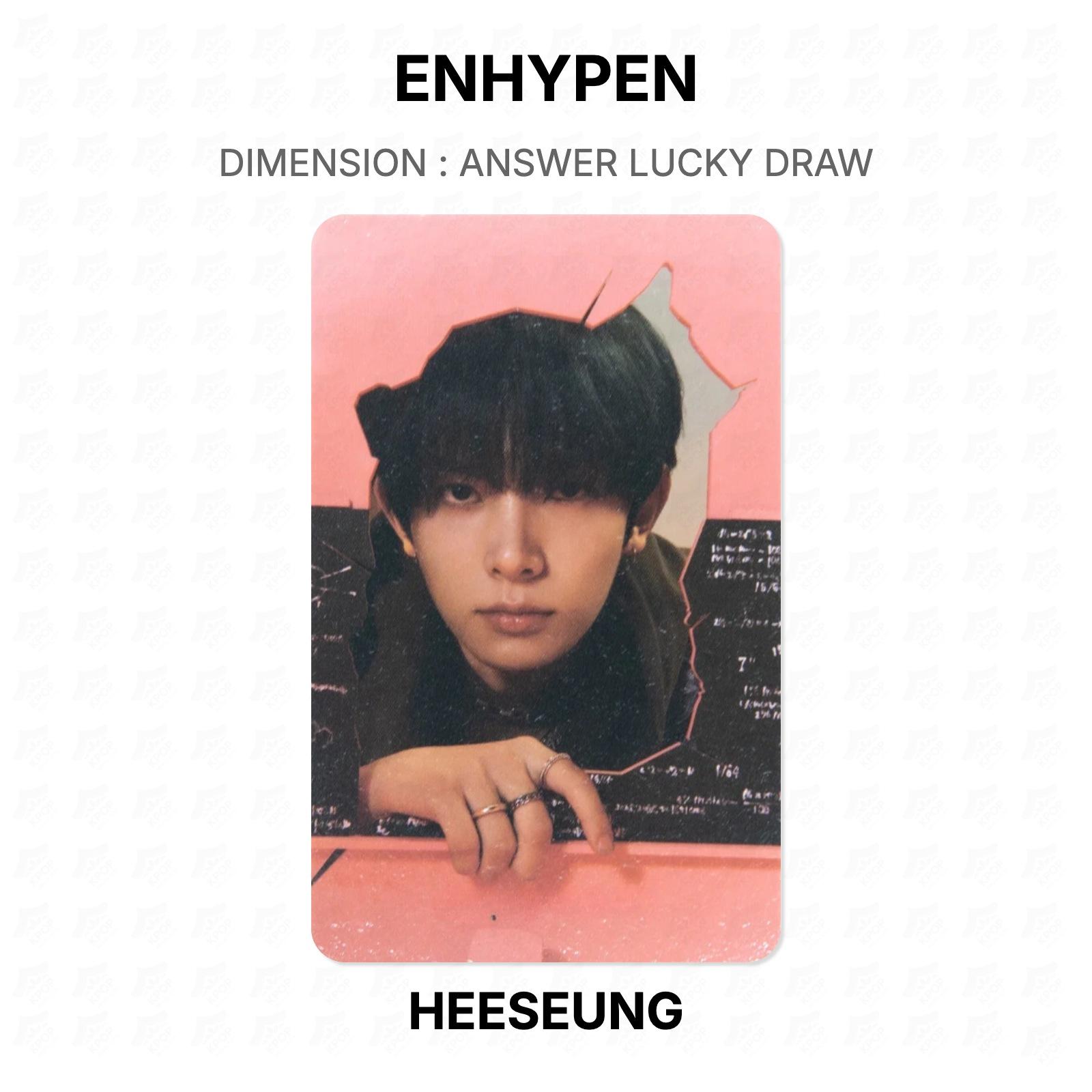 ENHYPEN DIMENSION : ANSWER LUCKY DRAW Official Photocard HEESEUNG 02