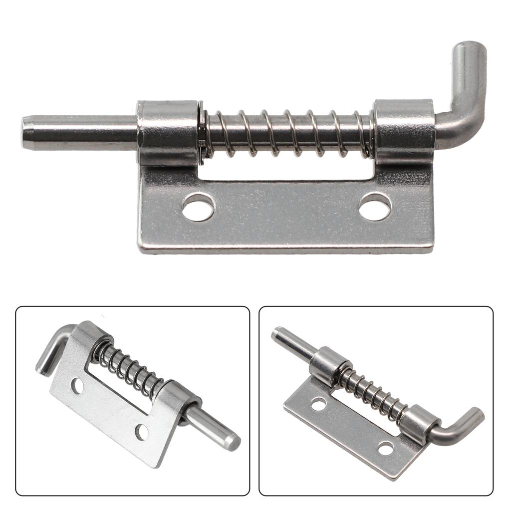 2PCS Spring Loaded Latch Bolt Stainless Steel Rebound Pin Window Cabinet Security Door Bolt Latch Anti-theft Household Hardware