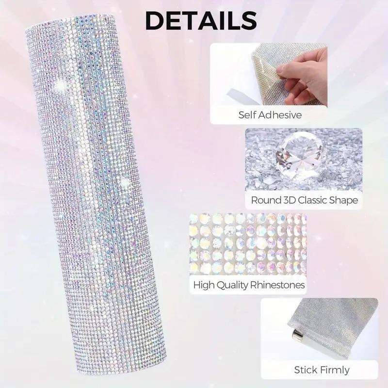 5 Hojas Brillantes Pegatinas de Diamantes de Pedrería de Cristal Autoadhesivas 2 mm Gemas Brillantes Manualidades DIY Decoración para Coche Teléfono Suministros de Costura
