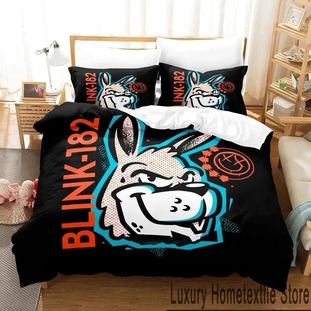 3D Print Blink-182 Bedding Set Boys Girls Twin Queen King Size Duvet Cover Pillowcase Bed Boys Adult Home Textileextile