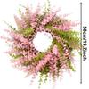50cm Pink Eucalyptus Wreath Plastic Door Hanging Decor for DIY Crafts Home Wall and Garden Seasonal Arrangement