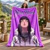 Hyuga Hinata Custom Name Flannel Blanket Personalized Soft Warm Plush Throw Blanket Customized Gift for Family Friends