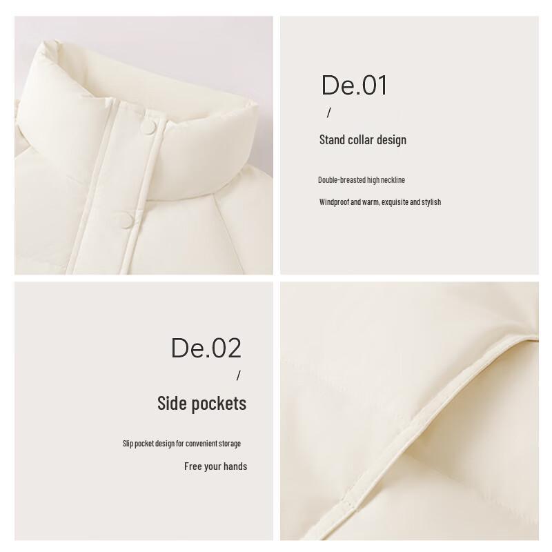 MJ STYLE Women's Winter 2025 Short Puffer Down Jacket