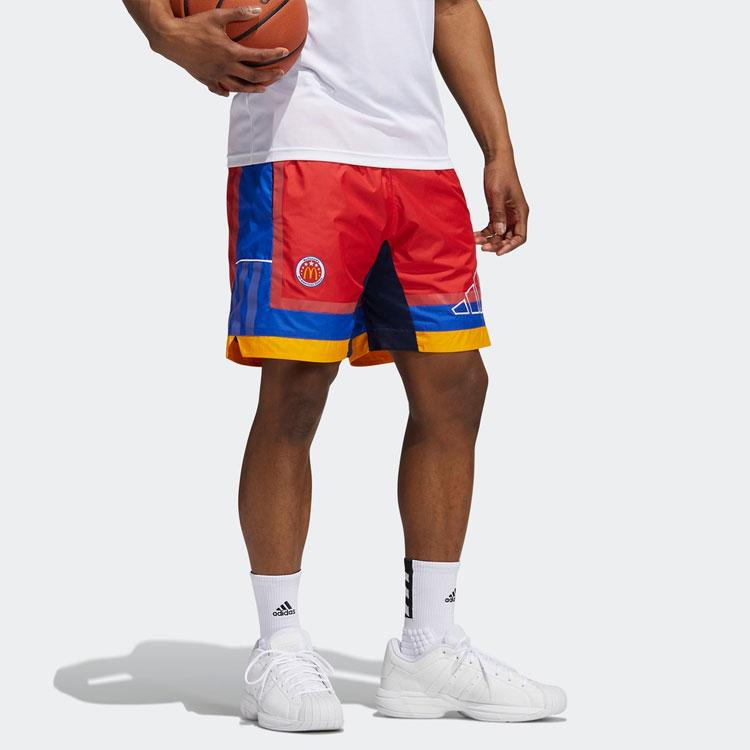 Adidas Basketball Performance Shorts Men Bottoms Fluorescent-Red H16552