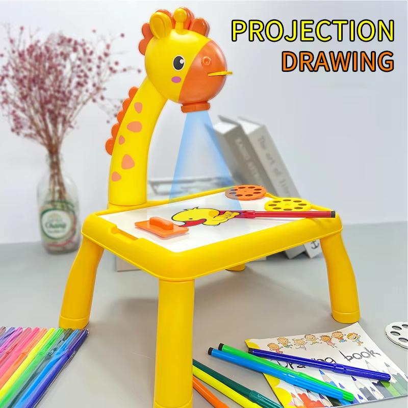 Electric Deer Projection Drawing Board Multi-Functional Writing Board Learning Drawing Can Erase Coloring Educational Toys