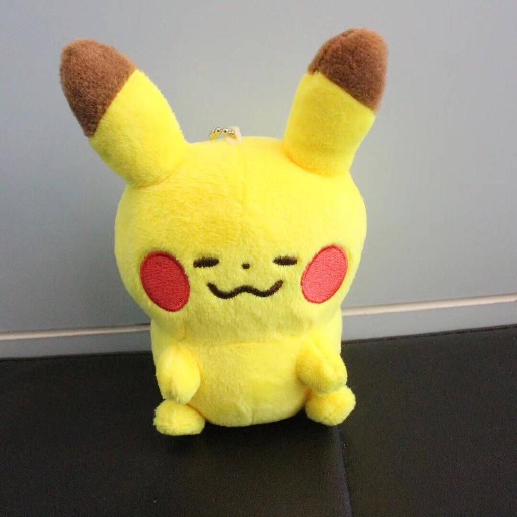 10cm Pokemon Plush Toy Anime Figure Pikachu Bulbasaur Squirtle Eevee Stuffed Doll Pendant Toy Xmas Gift
