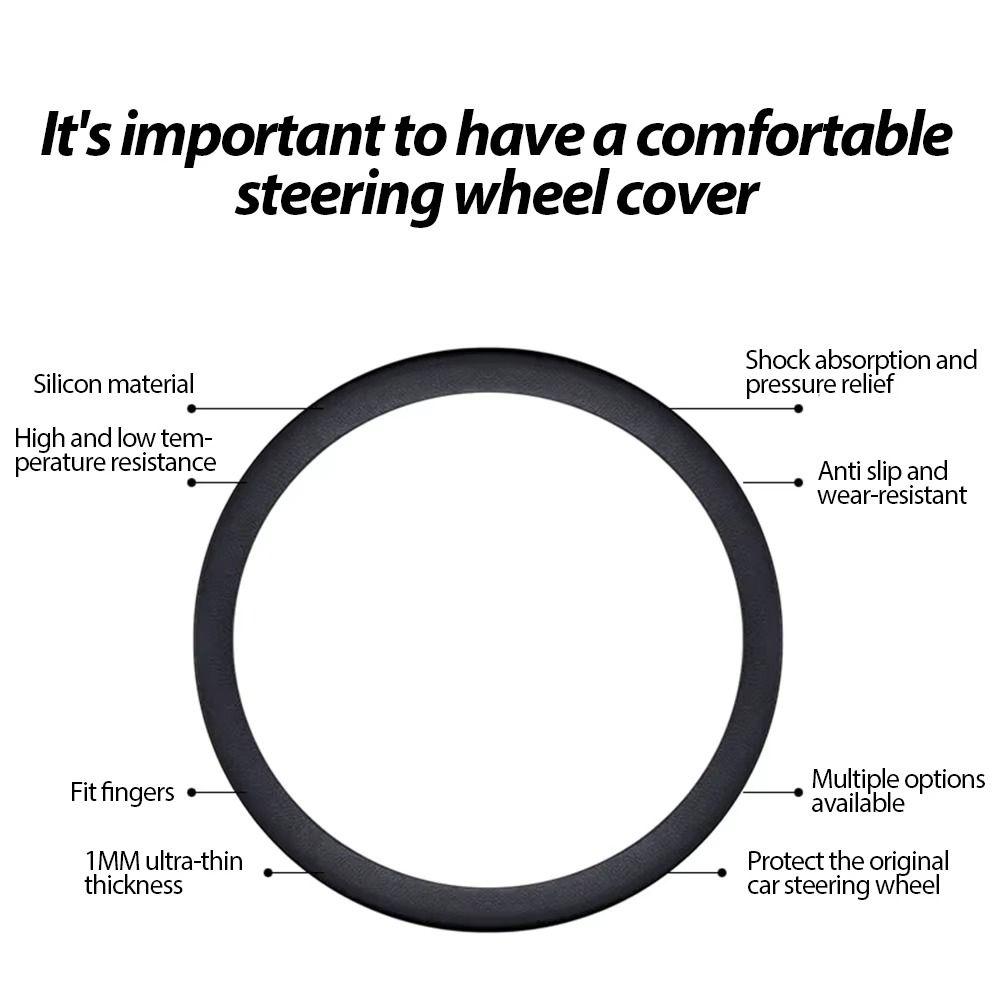 Anti-Slip Texture Anti-Slip Steering Cover Breathable Steering Grip  Car Steering