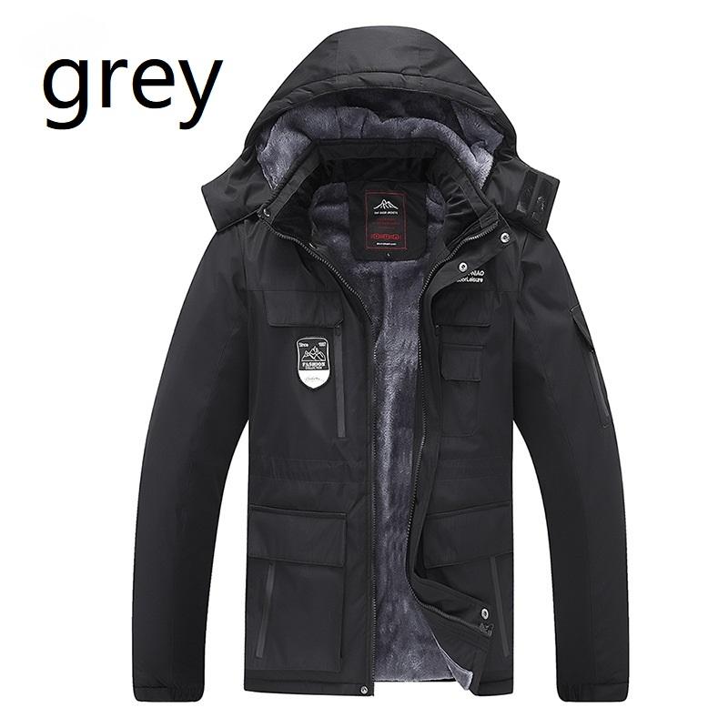 Autumn and Winter Men's Jacket Plus Velvet Thicken Plus Size Warm Windproof Waterproof Mountaineering Clothes