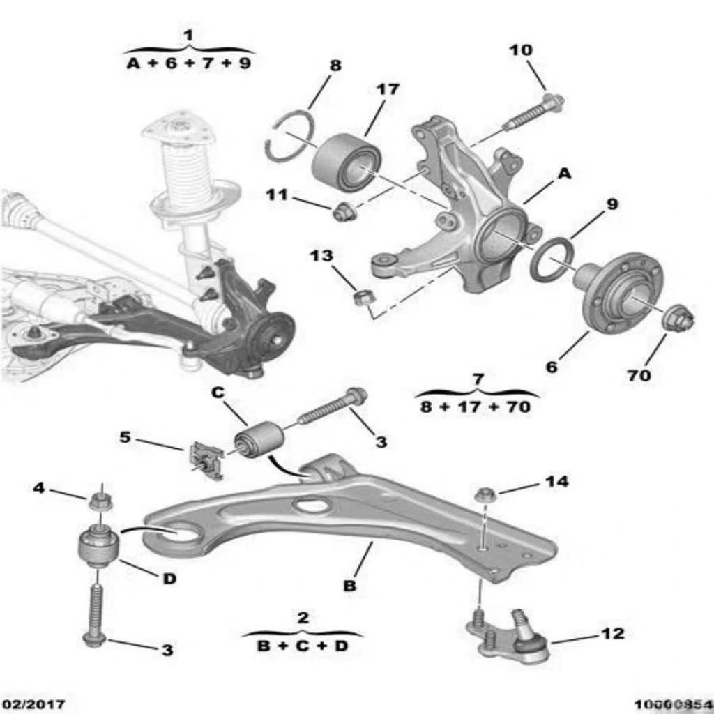 Citroen C4 & Peugeot 408/5008 Lower Control Arm Bushing 9676032180, 9676035280