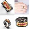 Kultureller Fingerring Verstellbare Größe Ring Gehämmertes Kupfer-Finish Retro Modeaccessoire Geeignet für Jedes Outfit